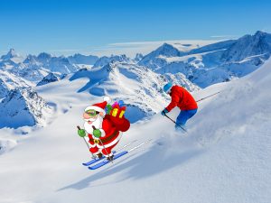 A White Christmas in the Alps, skiing with Santa!